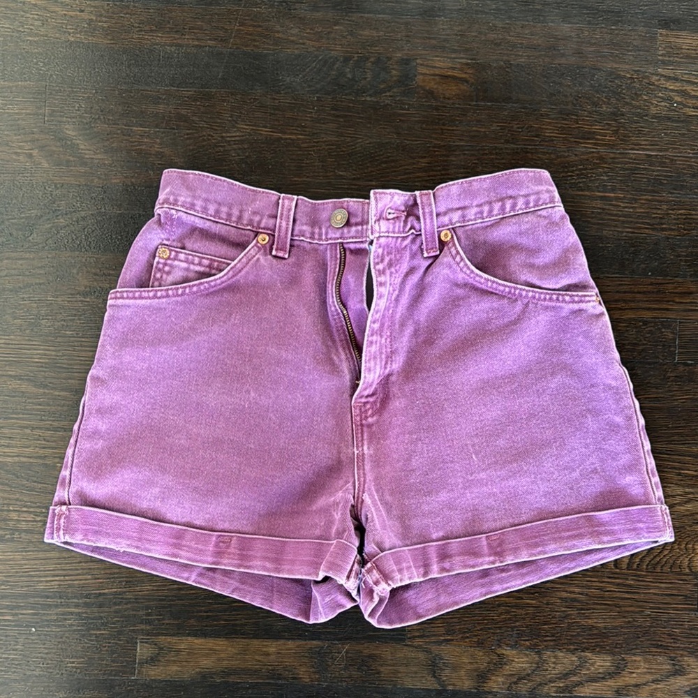 Rare Levi's Purple High Waist Denim Shorts